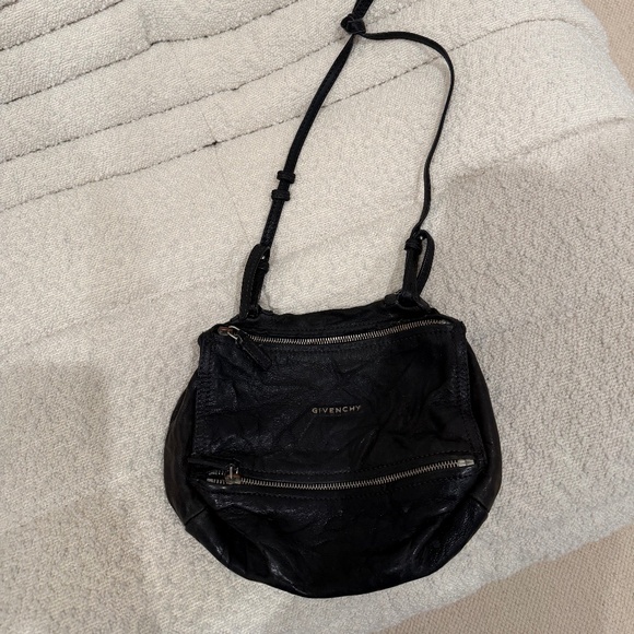 Givenchy Tumbled Sheepskin Mini Pandora Black Crossbody Bag - Picture 2 of 8